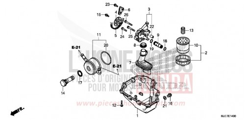 CARTER D'HUILE/POMPE A HUILE CBR650FAJ de 2018